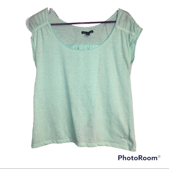 AMERICAN EAGLE OUTFITTERS American Eagle Brand Envelope Slit Open Back Tee S - Picture 2 of 6